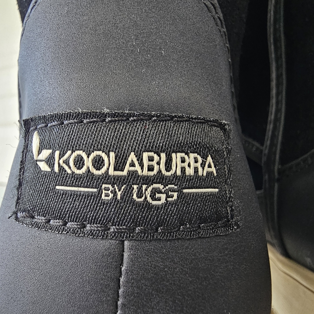 Koolaburra by UGG Black Faux Fur Winter Boots Cozy Platform Zip Warm Snow Boot - Picture 7 of 8